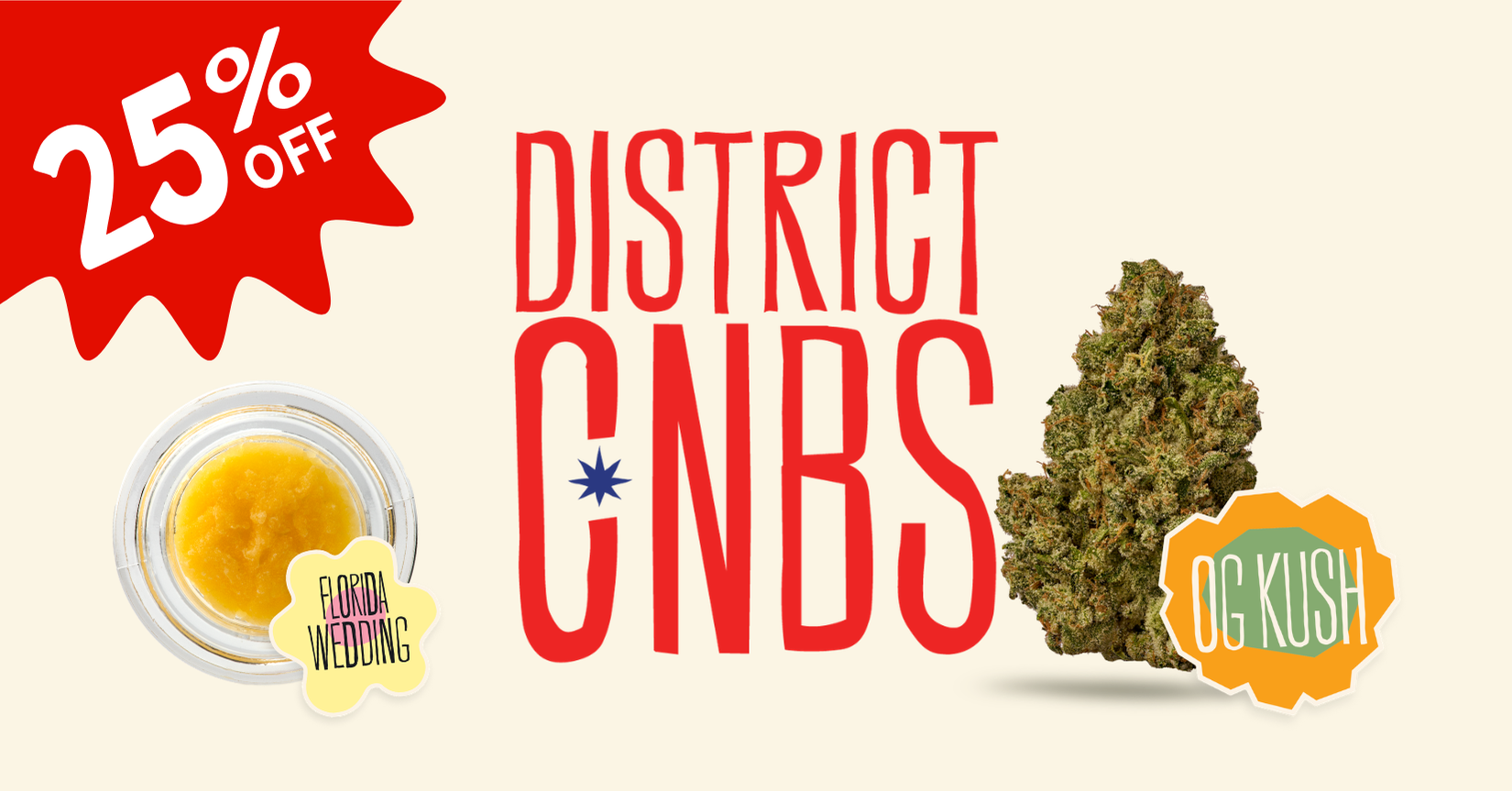 25% Off District Cannabis Products special