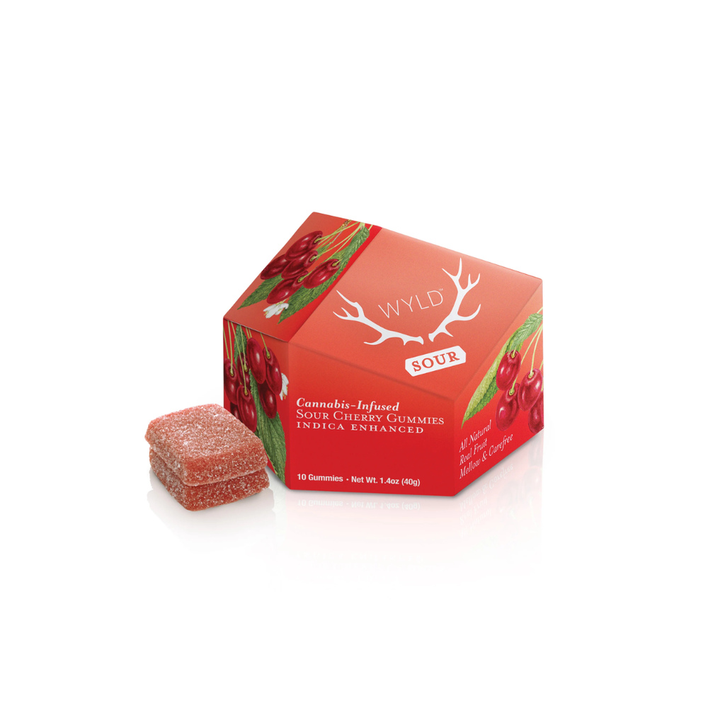 *HIGH DOSE* Sour Cherry Indica Enhanced Gummies | 200mg