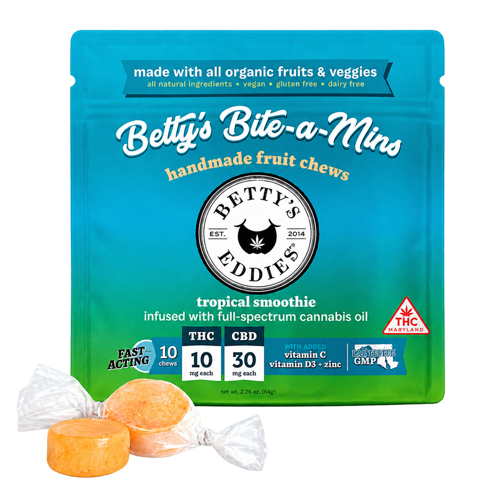 Betty's Bite-a-Mins - Tropical Smoothie [10pk] (100mg THC/300mg CBD)