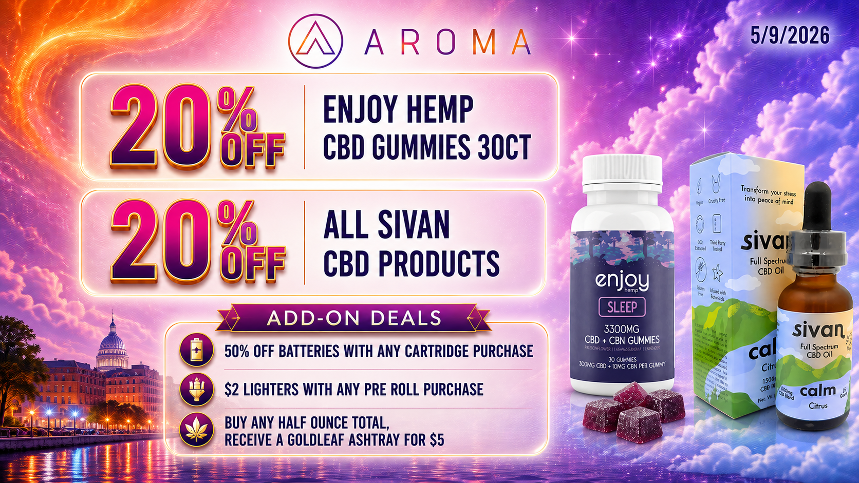  20% Off Enjoy Hemp CBD 30ct Gummies special