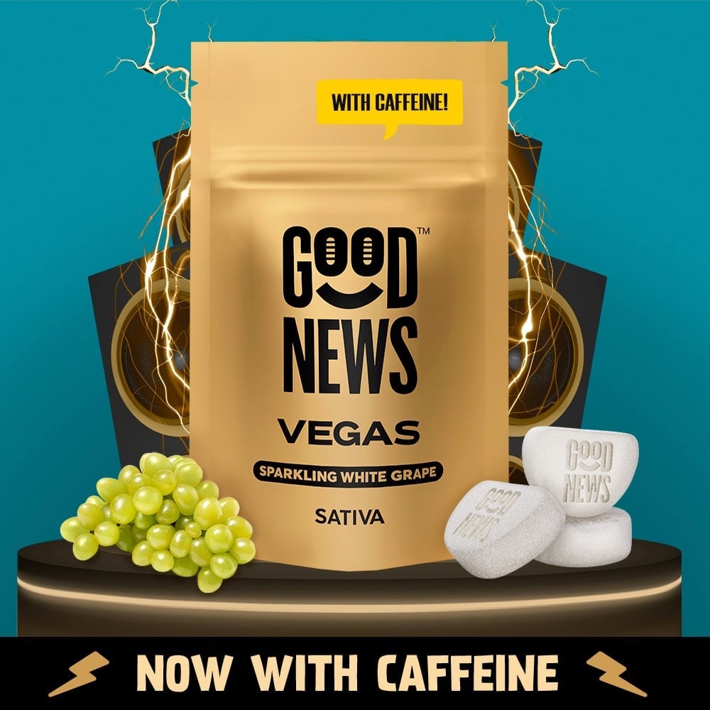 VEGAS: Sparkling White Grape + Caffeine [10pk] (100mg)