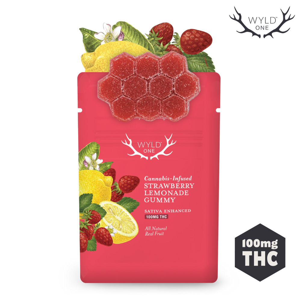 Wyld ONE: Strawberry Lemonade Sativa Gummy | 100mg