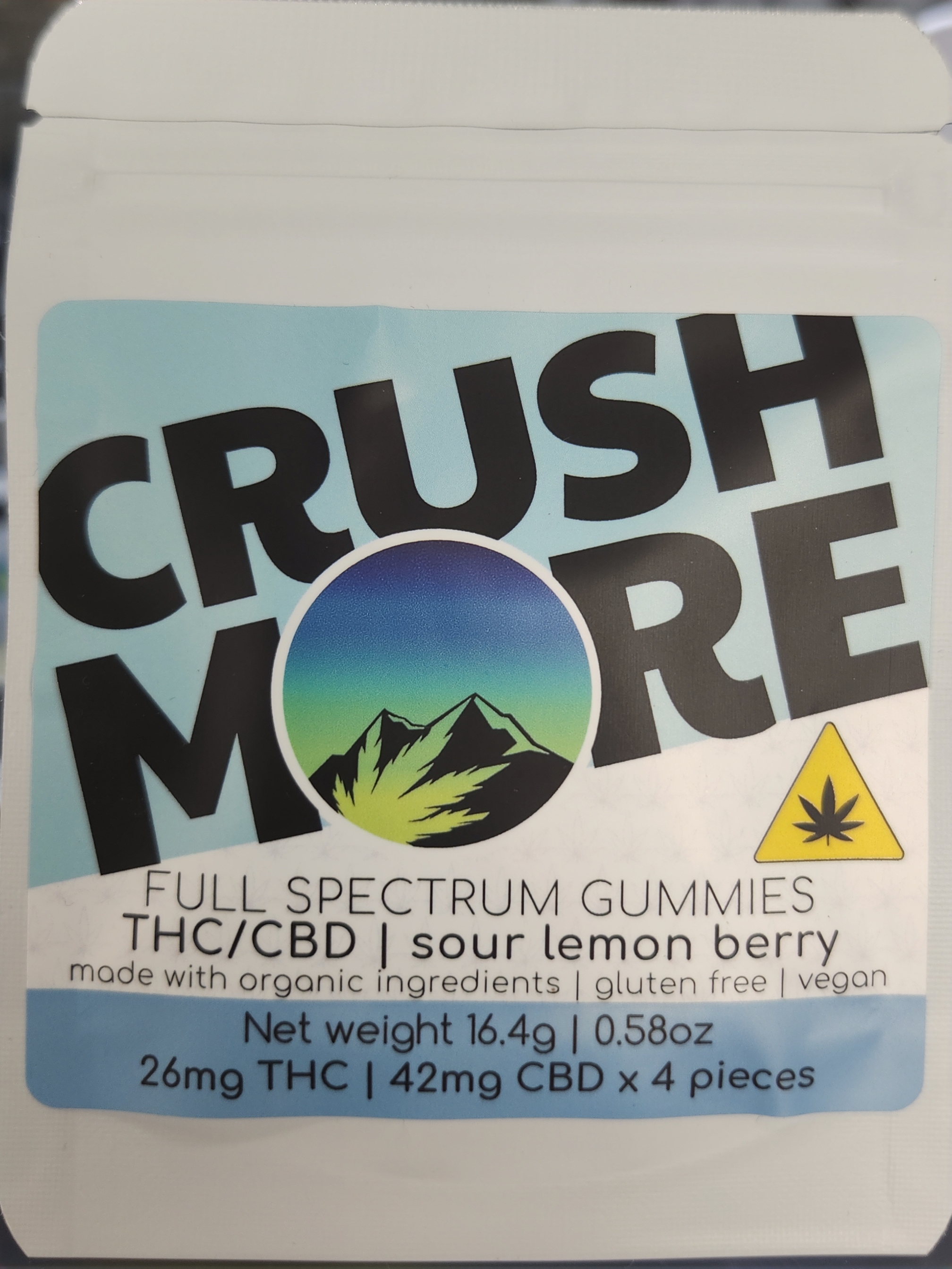 Crushmore - Sour Lemon Berry [4pk] - 26mg THC/41.78mg CBD - THC/CBD