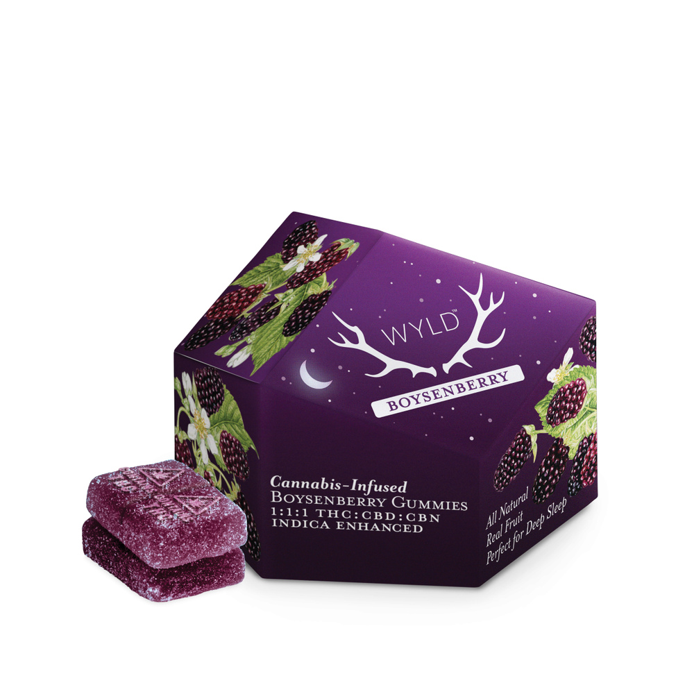 WYLD - Boysenberry Indica Enhanced Gummies (100mg THC 100mg CBD 100mg CBN 10pk) WYLD - Boysenberry Indica Enhanced Gummies (100mg THC 100mg CBD 100mg CBN 10pk)