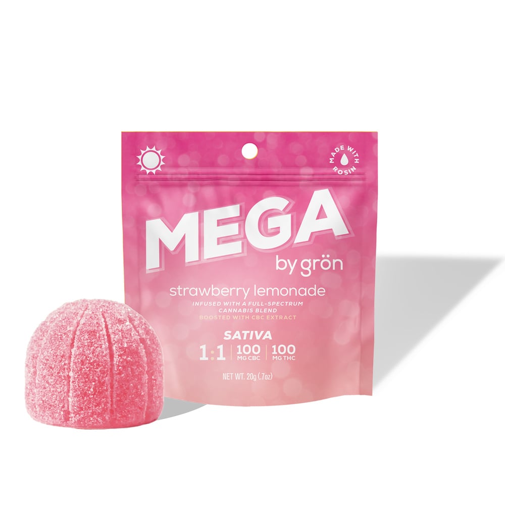1:1 Strawberry Lemonade Mega Pearl [1pk] (100mg THC/100mg CBC)
