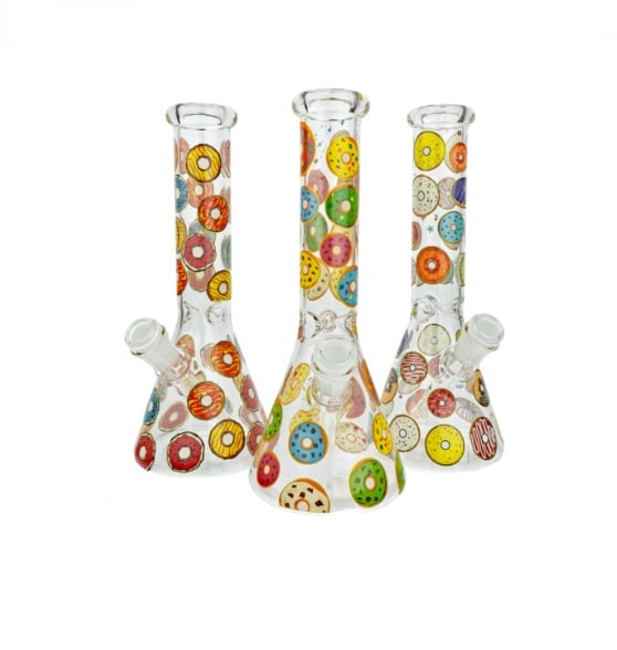 10" Donut Decal Beaker  Bong