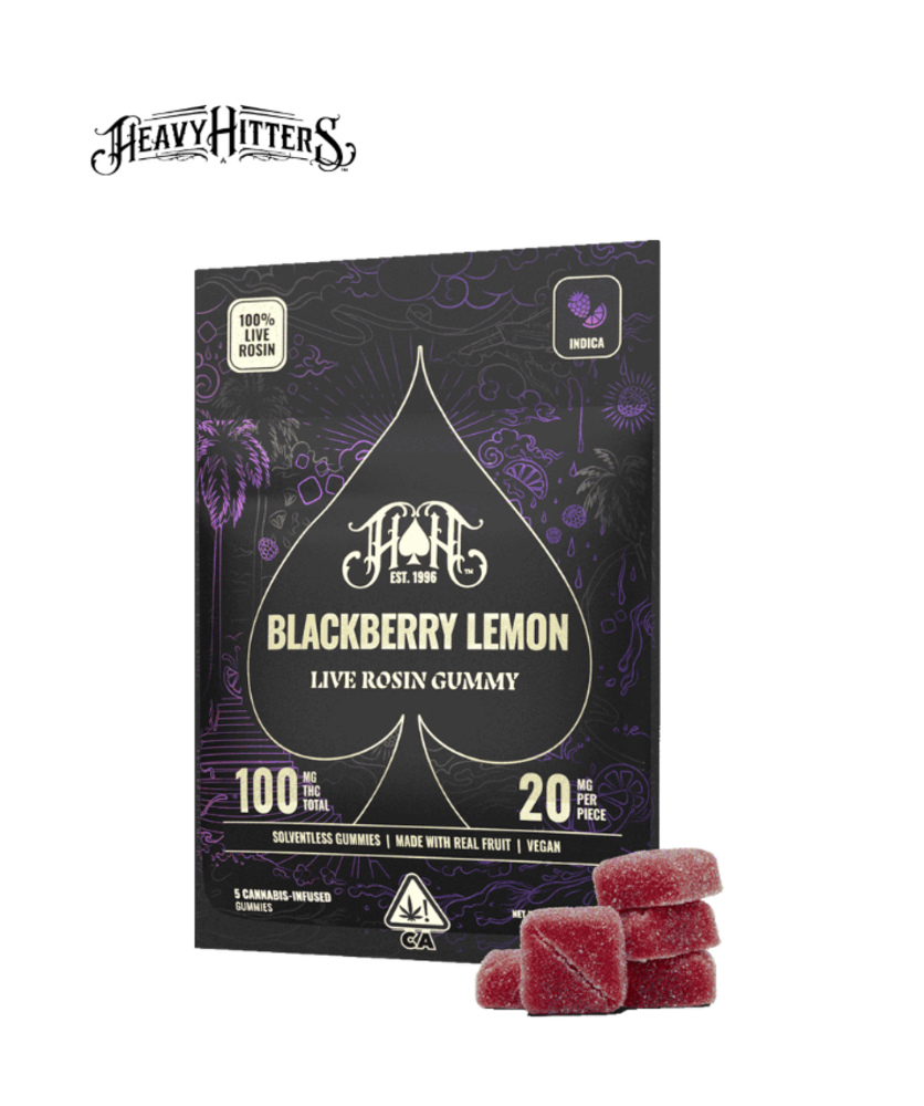 BLACKBERRY LEMON 100MG LIVE ROSIN 5 PACK GUMMIES