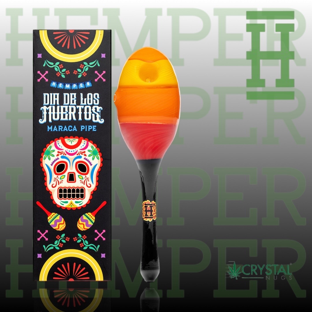 HEMPER - Dia De Los Muertos Maraca Handpipe