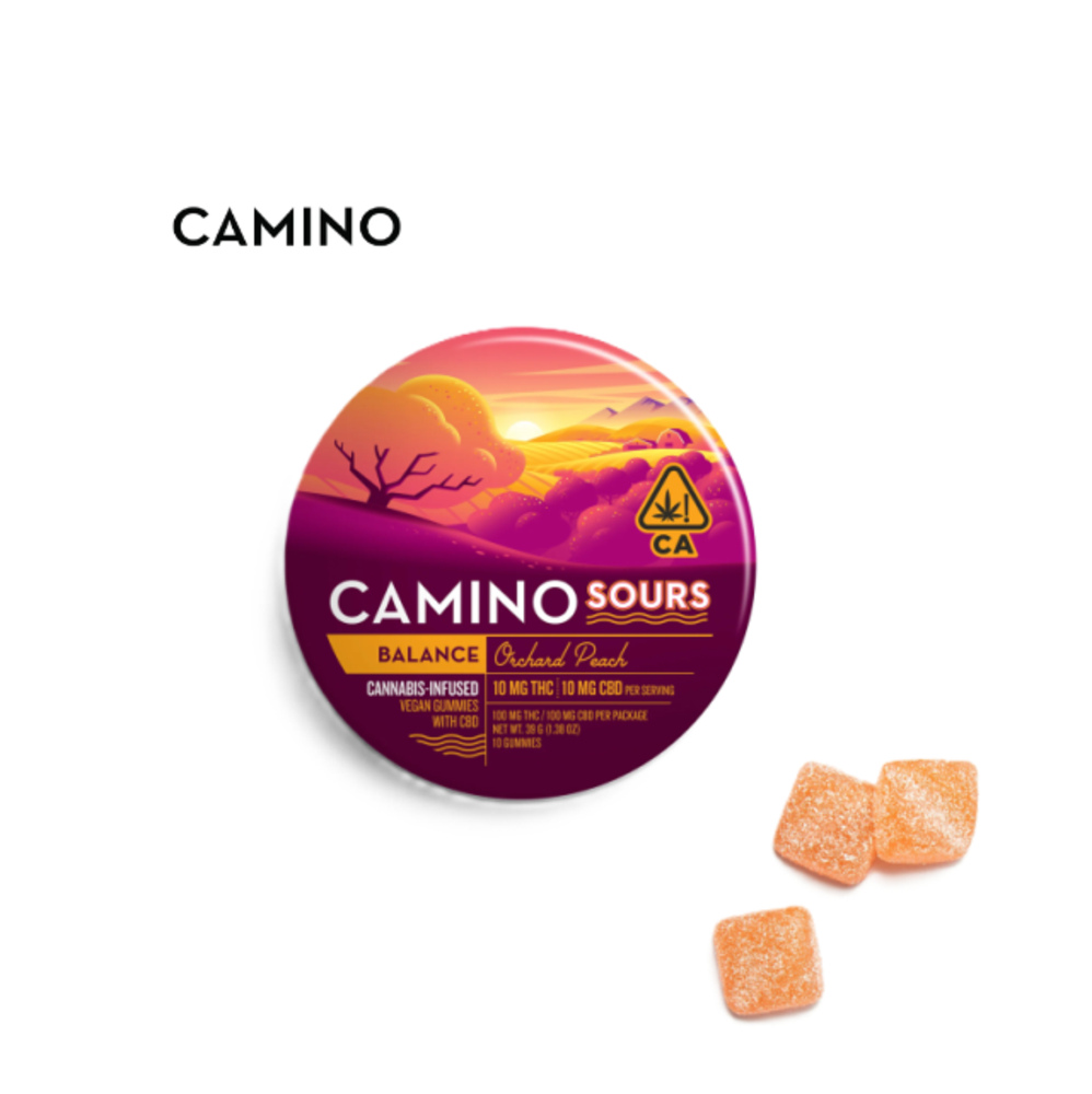 ORCHARD PEACH SOURS 1:1 THC:CBD 100MG 10 PACK GUMMIES