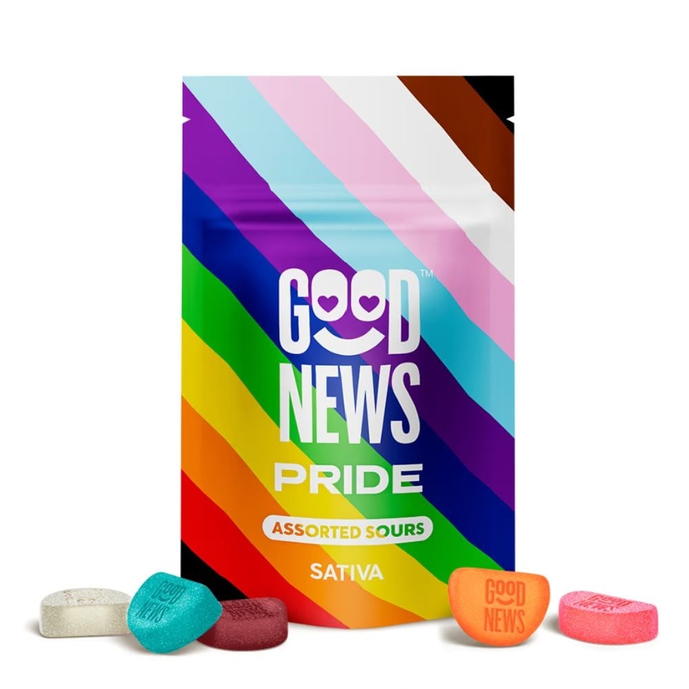 Good News Pride Assorted Flavor Sour Gummies [10pk] (100mg)