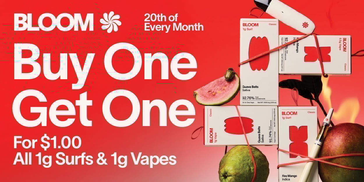 Bloom20 B1G1 for $1 (20th of the month) special