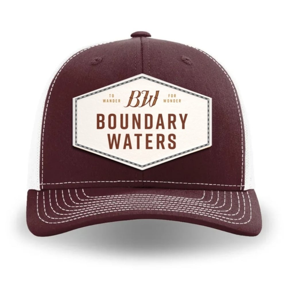 Maroon/White Hat