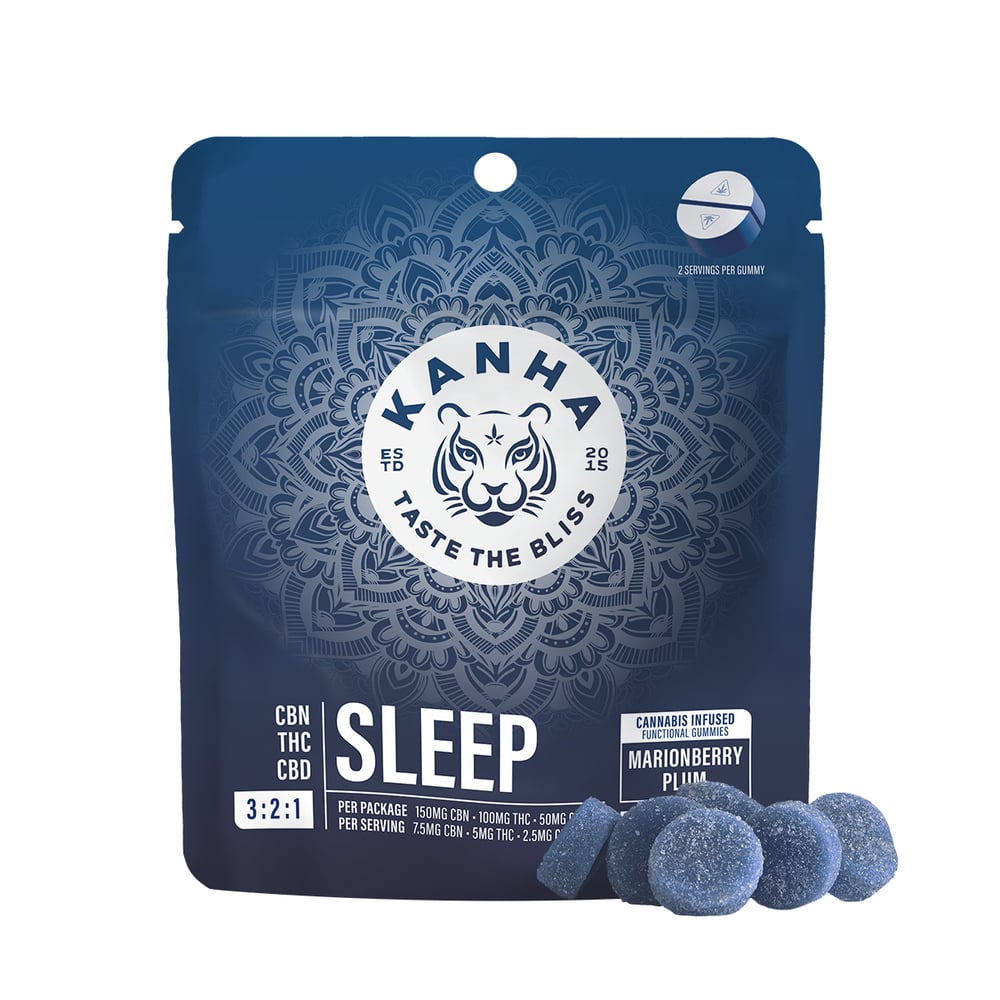 Kanha - Indica Marionberry Plum FX Sleep NANO Gummies (100mg THC 150mg CBN 50mg CBD 10pk)