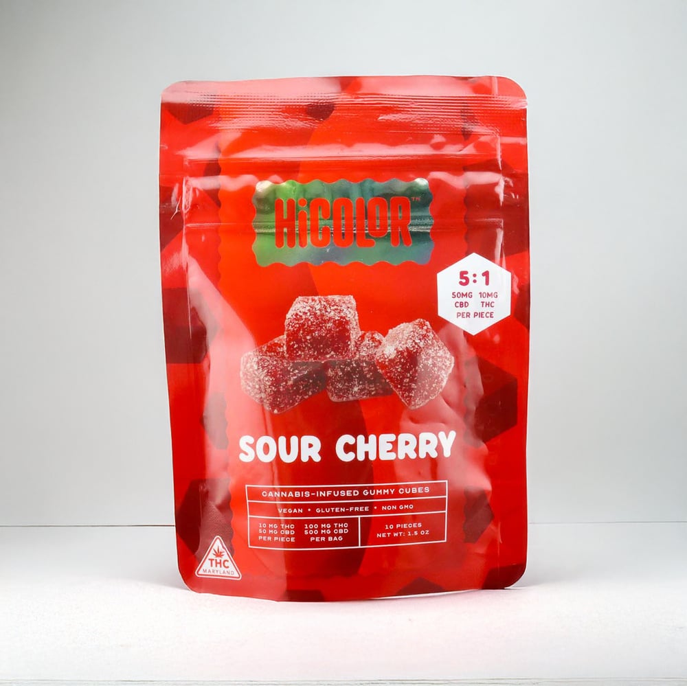 5:1 Sour Cherry [10pk] (500mg CBD/100mg THC)