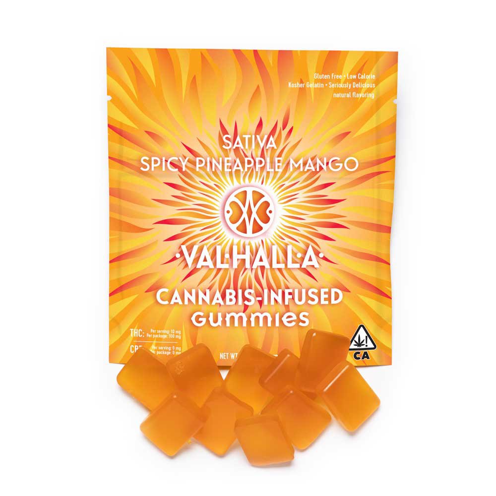 Pineapple Mango Sativa (100mg) Valhalla Gummies Jane