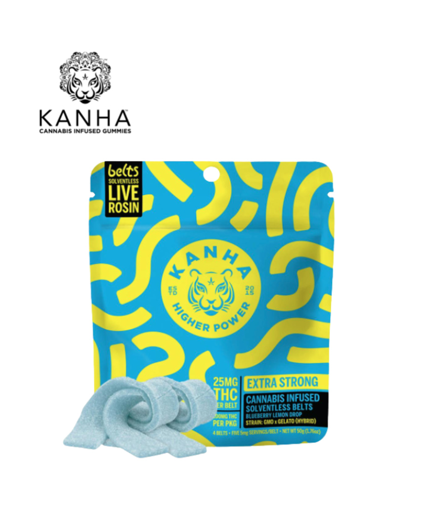 BLUEBERRY LEMON DROP 100MG 4 PACK SOLVENTLESS ROSIN BELTS