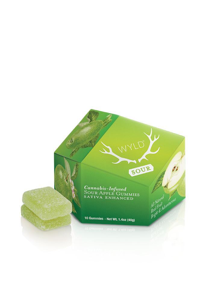 Sour Apple Sativa Enhanced Gummies | 100mg