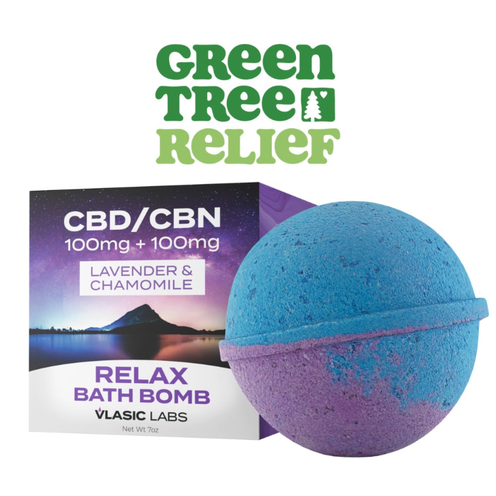 CBN:CBD Lavender & Chamomile Bath Bomb (100mg CBD/100mg CBN)