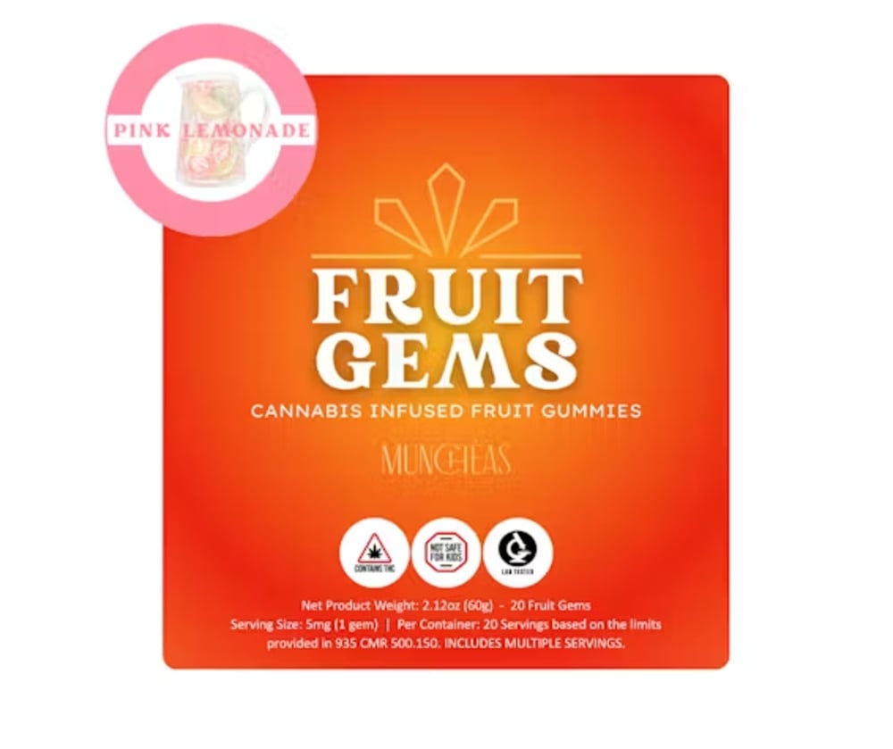 5mg Pink Lemonade Fruit Gems | 20pk