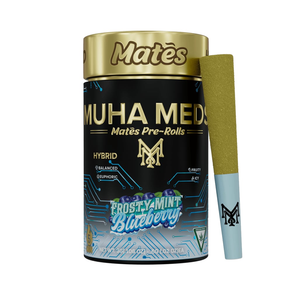muha meds blue slushie vape Flavor:Frozen Blackberry PRO 2 Breeze Pro Disposable Vape