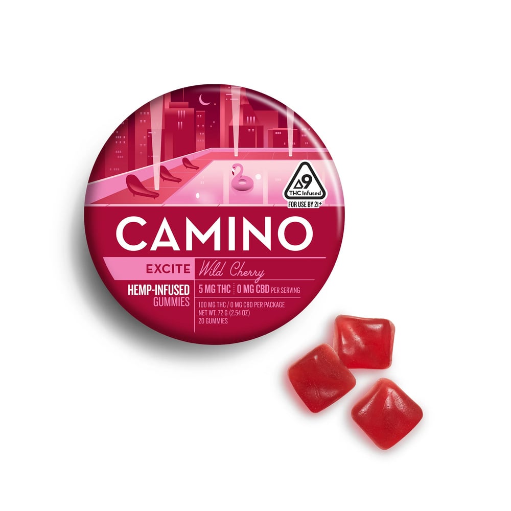 Camino - Hemp Derived - Wild Cherry Gummies 5mg THC 20pk