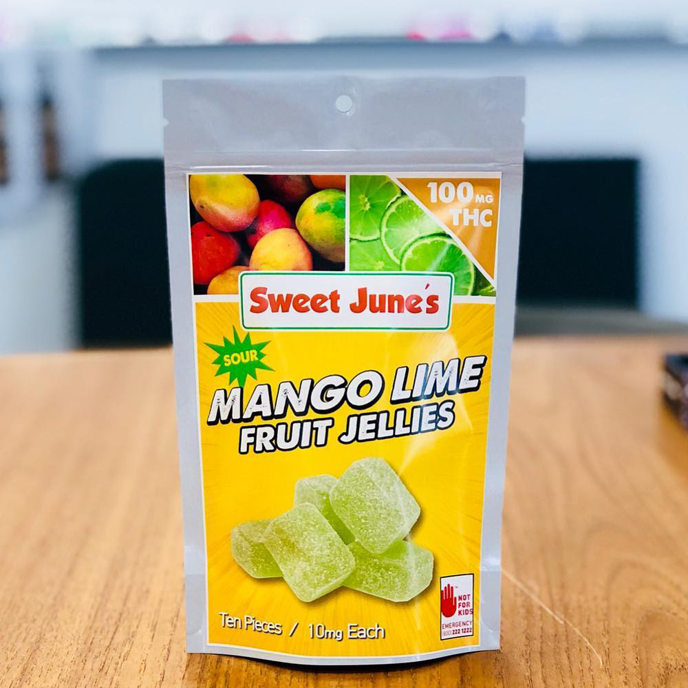 Sour Mango Lime [10pk] (100mg) Sweet June's Fruit Jellies Jane