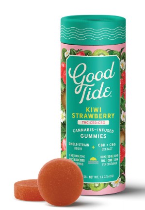 Kiwi Strawberry 1:1:1 CBD + CBG Single-Strain Rosin Gummies | Refreshing | 100mg