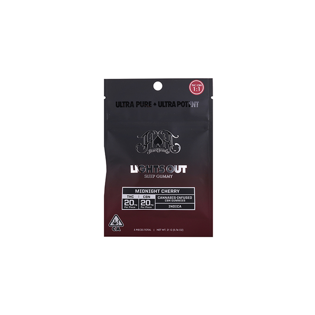 Midnight Cherry Lights Out Sleep Gummies | 100mg THC - 100mg CBN