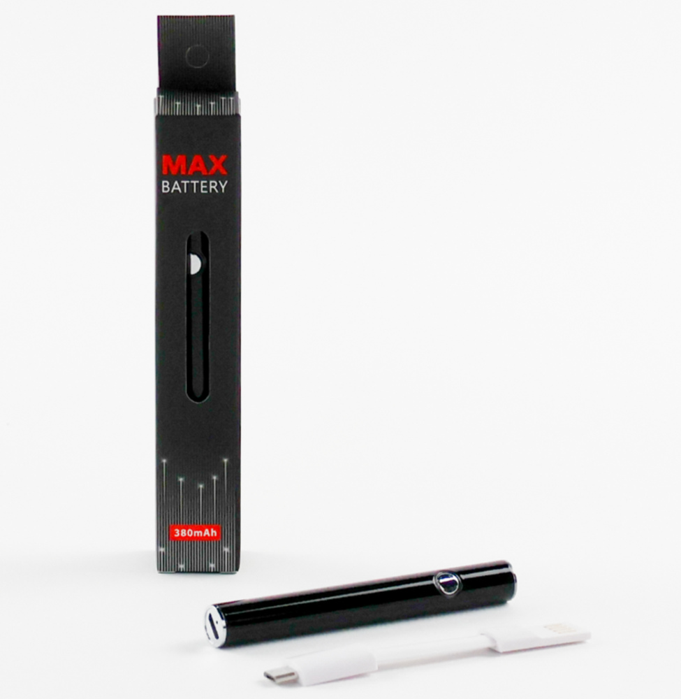 380mAh Preheat Variable Voltage Battery & USB Charger (Flat Top) | Assorted Colors