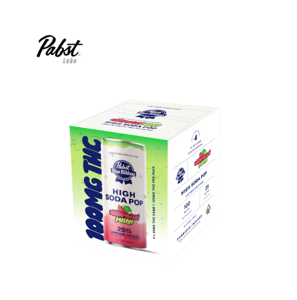 WATERMELON MELON 100MG 4 PACK INFUSED SODA