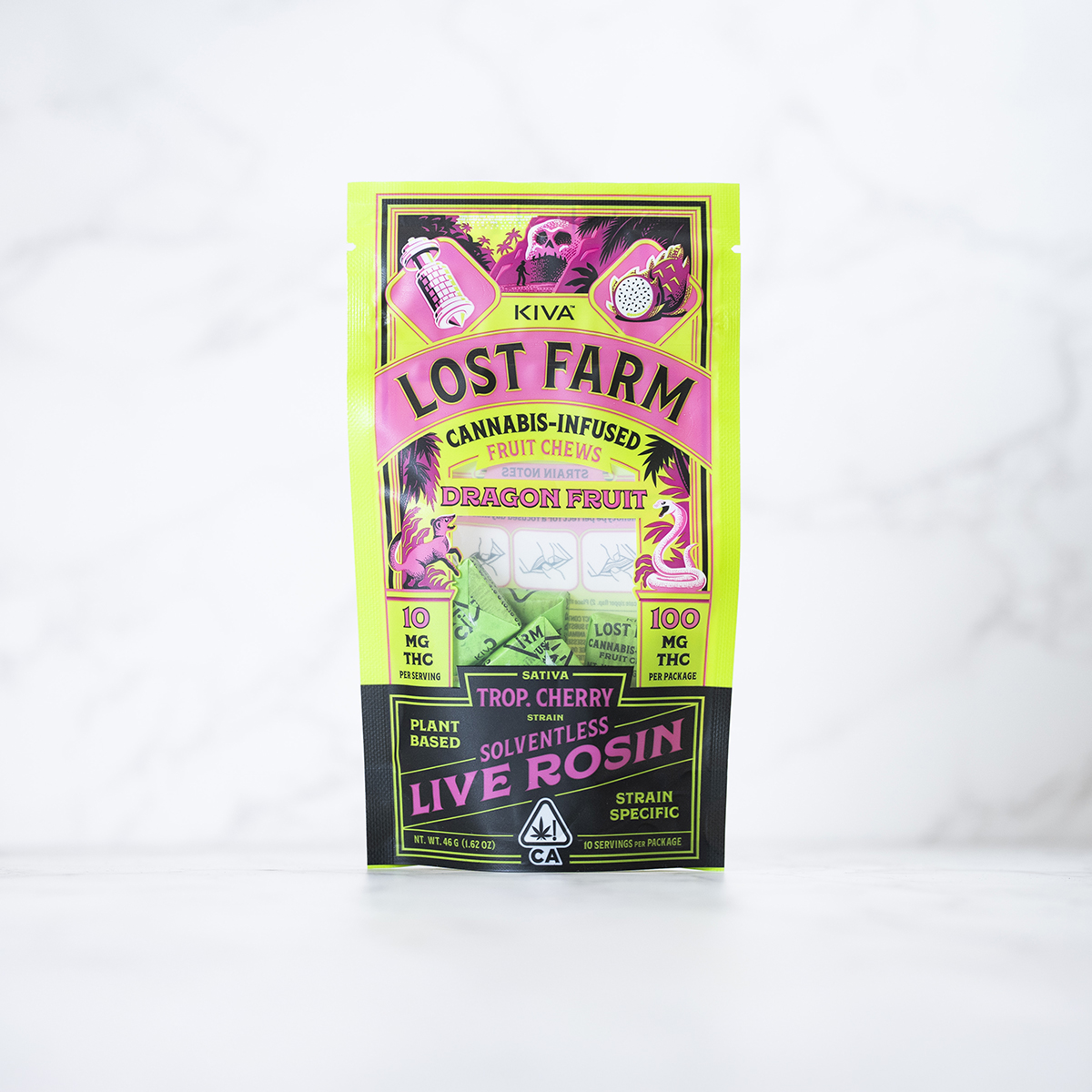 LOST FARM - DRAGON FRUIT - FRUIT CHEWS - SATIVA - (10PK) - [100MG]