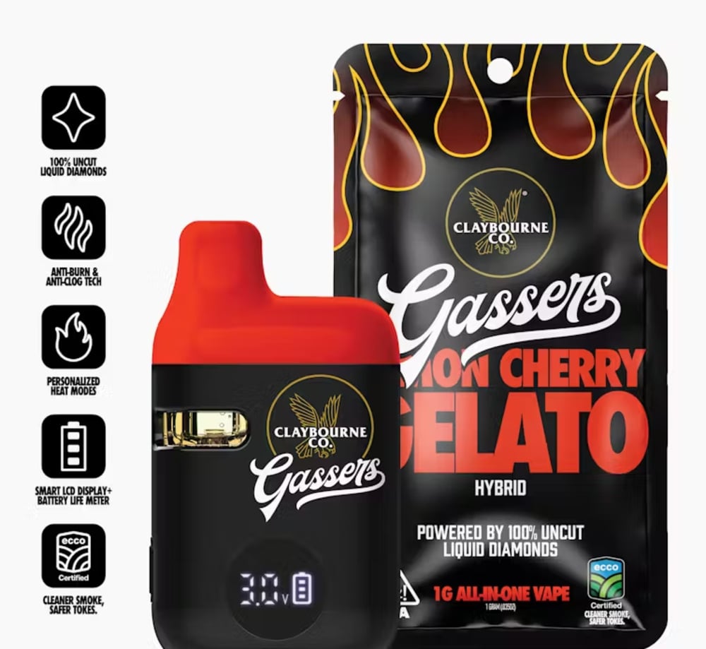 Lemon Cherry Gelato (1g) - Gassers All-In-One Liquid Diamonds Vape