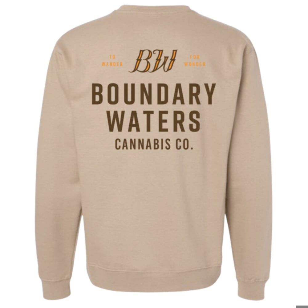 Boundary Waters Cannabis Co Khaki Crewneck - Medium