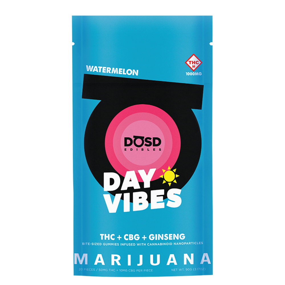 Shop Day Vibes CBG - Watermelon [20pk] (1000mg THC/200mg CBG/500mg