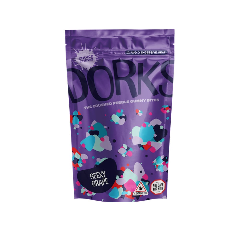 Choice Chews - Dorks Geeky Grape Indica Gummies (100mg 20pk)