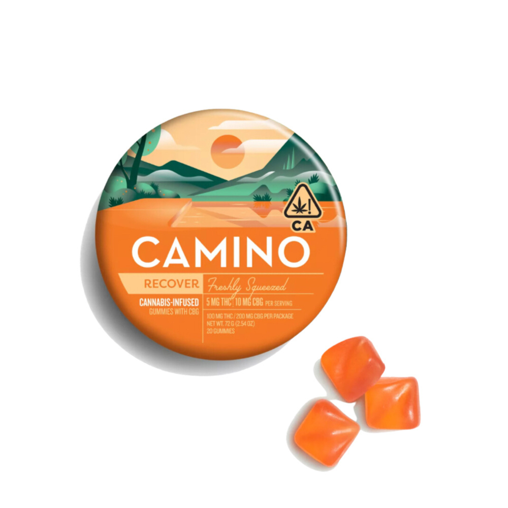 5mg : 10mg CBG Camino 'Recover' Freshly Squeezed Gummies 100mg THC and 200mg CBG total