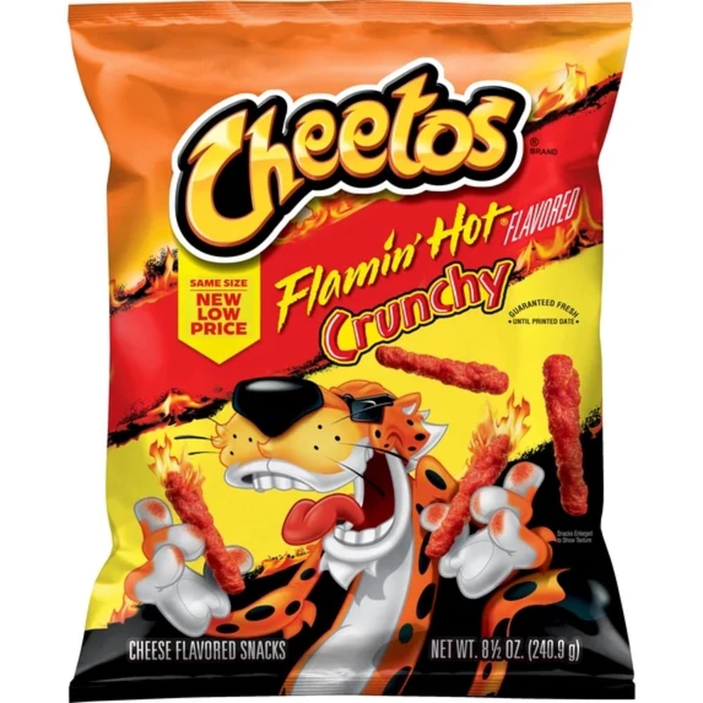 Cheetos Flamin' Hot Crunchy Cheese Flavored Snacks 2 oz.