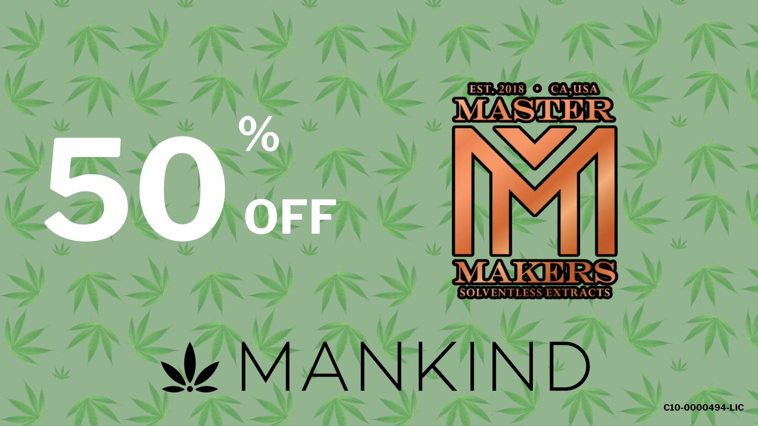 MASTER MAKER'S - 50% OFF special