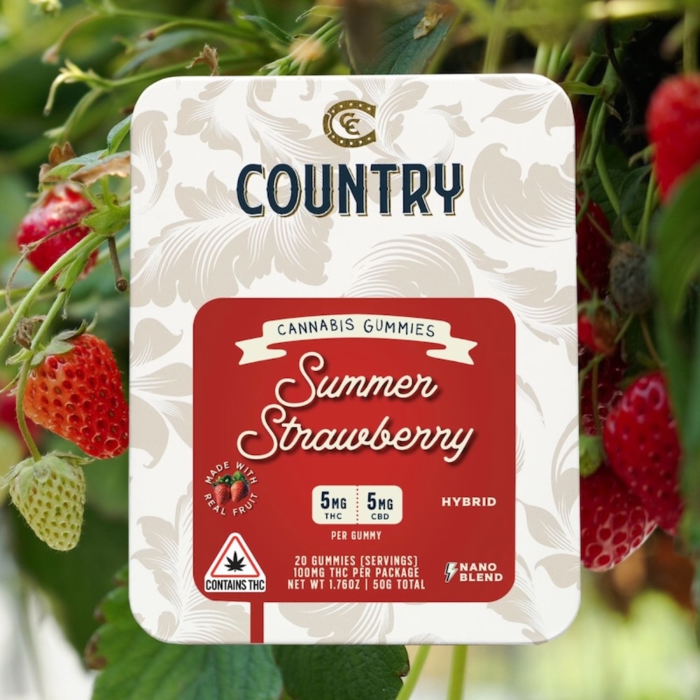 Country - Summer Strawberry Fast-Acting Hybrid Gummies (100mg 20pk)