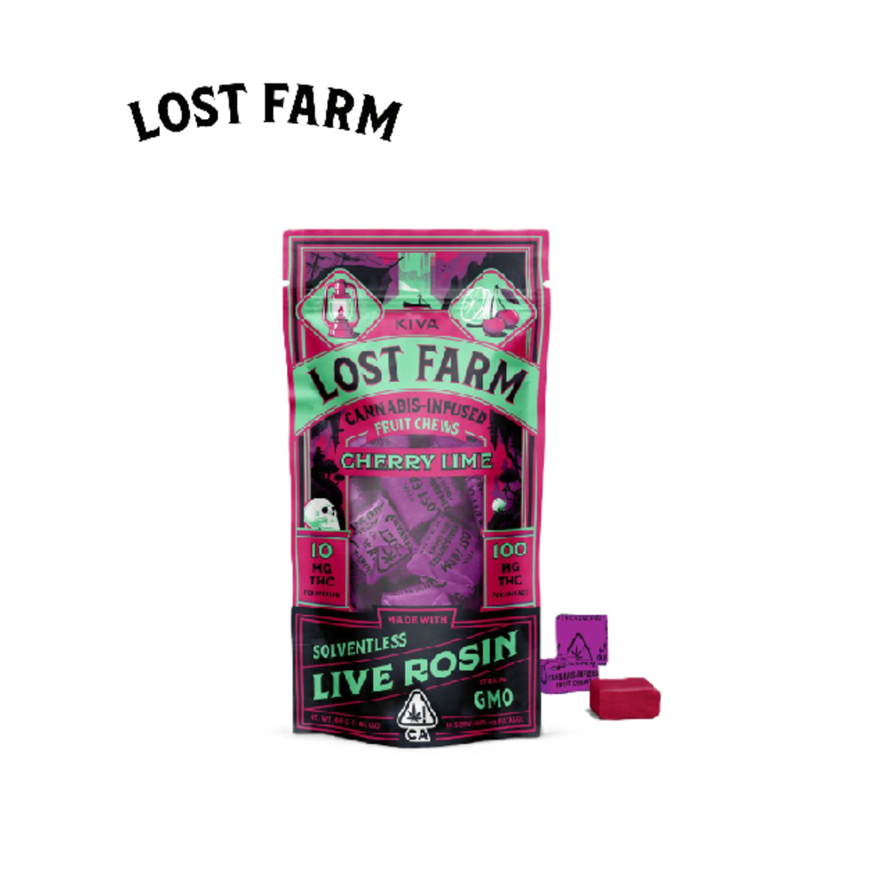 CHERRY LIME GMO 100MG LIVE ROSIN 10 PACK FRUIT CHEWS