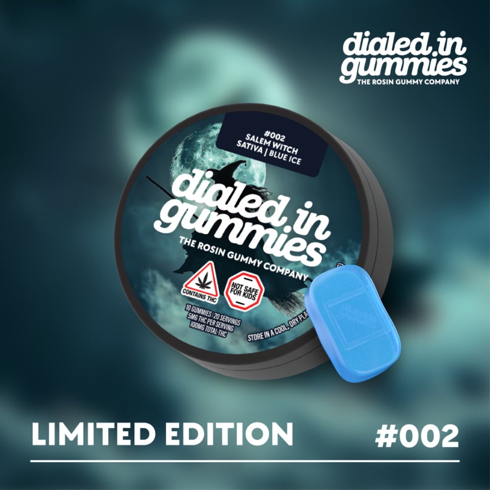 Dialed In - Salem Witch Blue Ice Limited Edition Rosin Gummies (100mg 10pk)