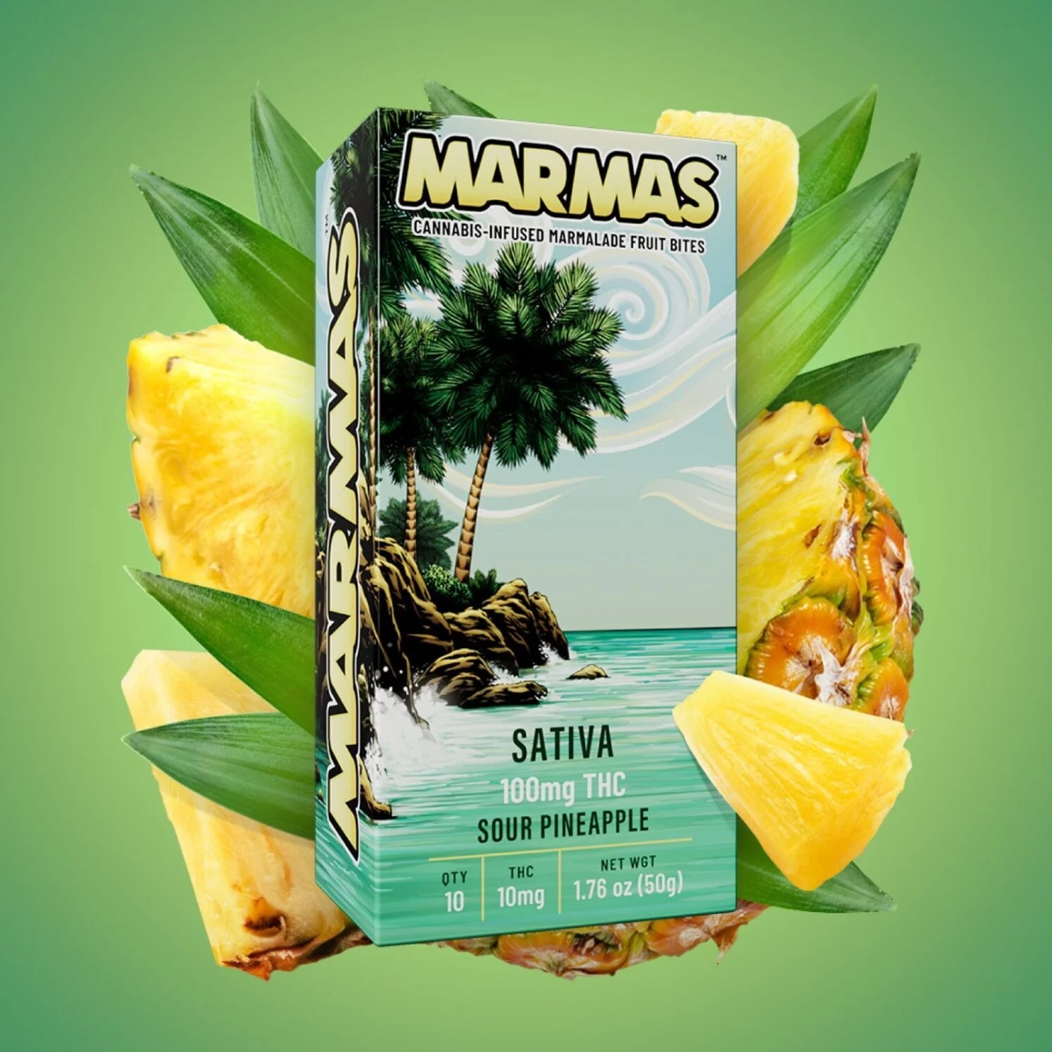 Sour Pineapple - Sativa [10pk] (100mg)