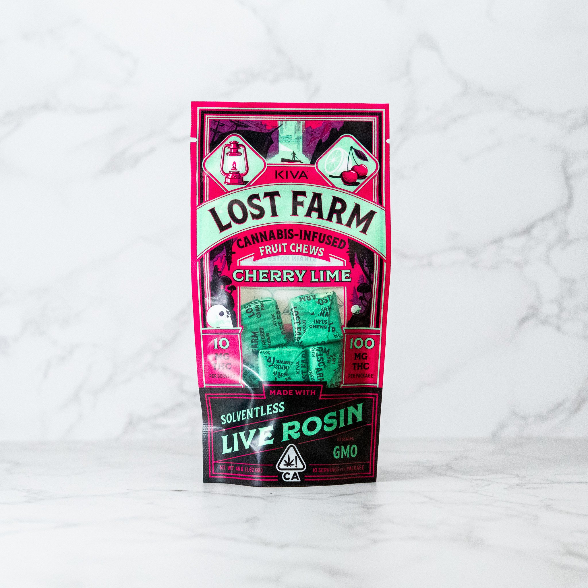 Shop LOST FARM - CHERRY LIME - CHEW - [100MG] | The Bright Spot