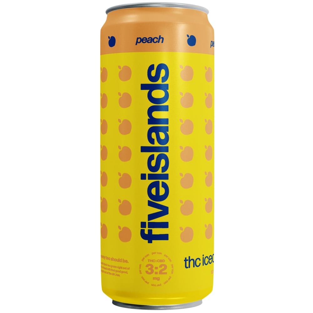 Five Islands - Hemp-Derived Peach Tea 12oz (3mg THC 2mg CBD)