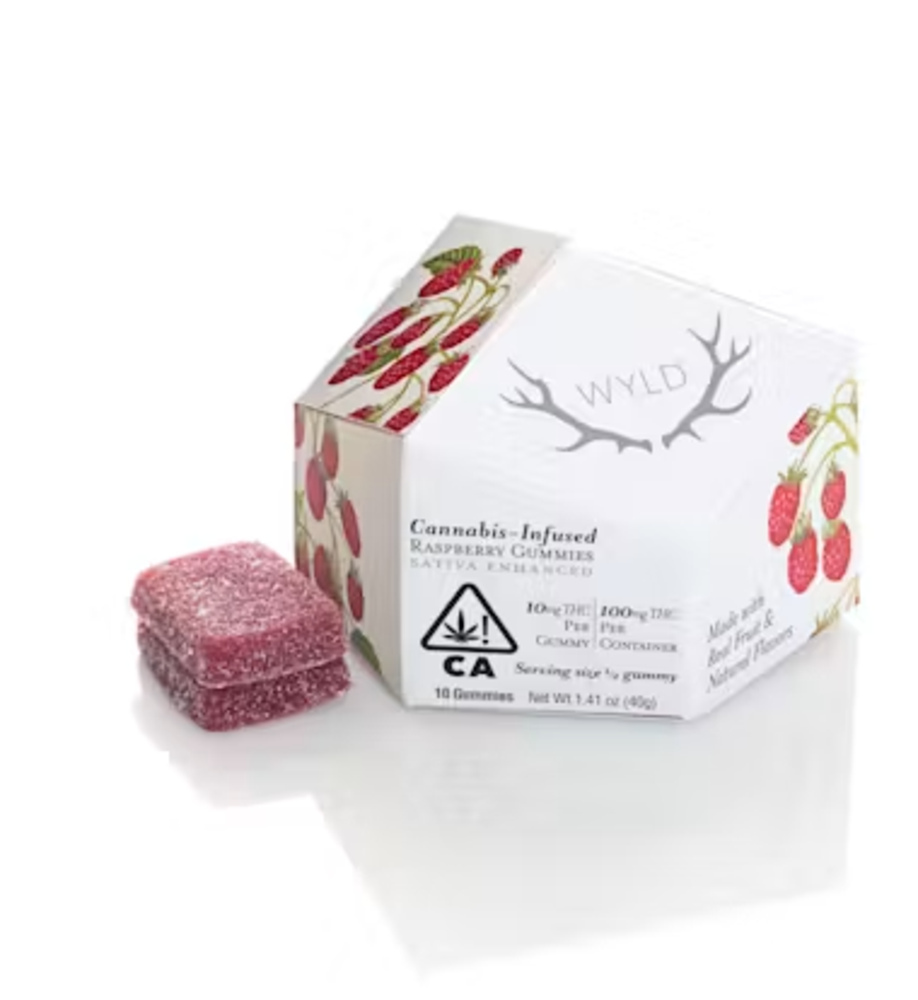 Raspberry Sativa Enhanced Gummies | 100mg