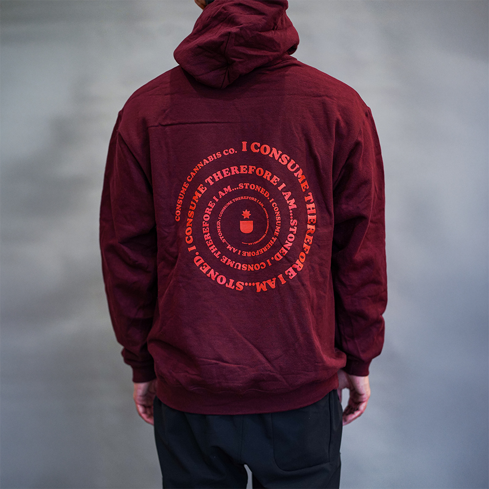 Swirl Maroon Hoodie Large