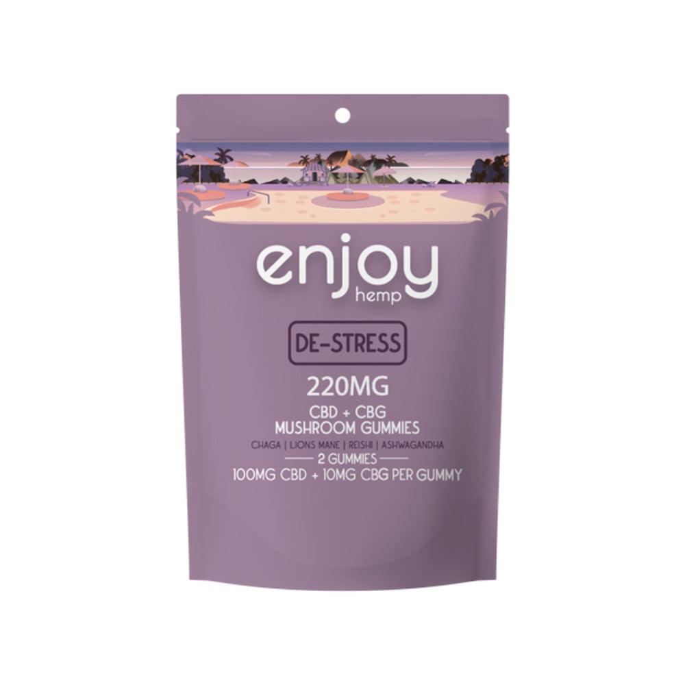 De-Stress CBD/CBG Gummies Musgroom+Ashwagandha [2pk] (220mg CBD/20mg CBG)