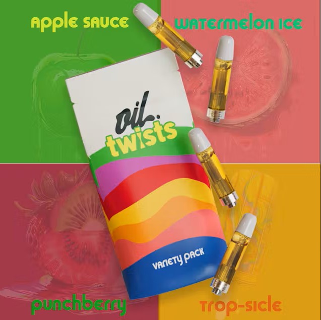 Shop Oil 4 Flavor Variety Pack #3 - 4x Twist Carts - 4000mg | SB -  Arapahoe Dispensary Aurora, CO