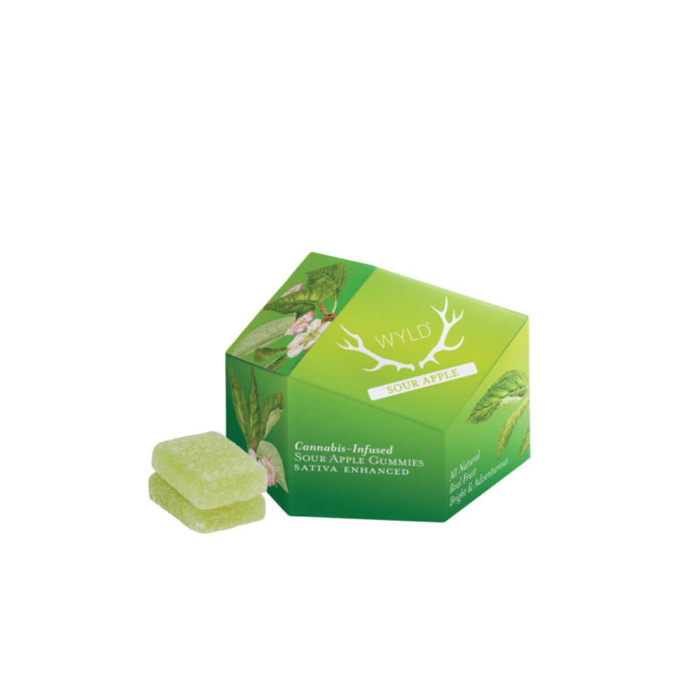 Sour Apple Sativa Enhanced Gummies | 100mg