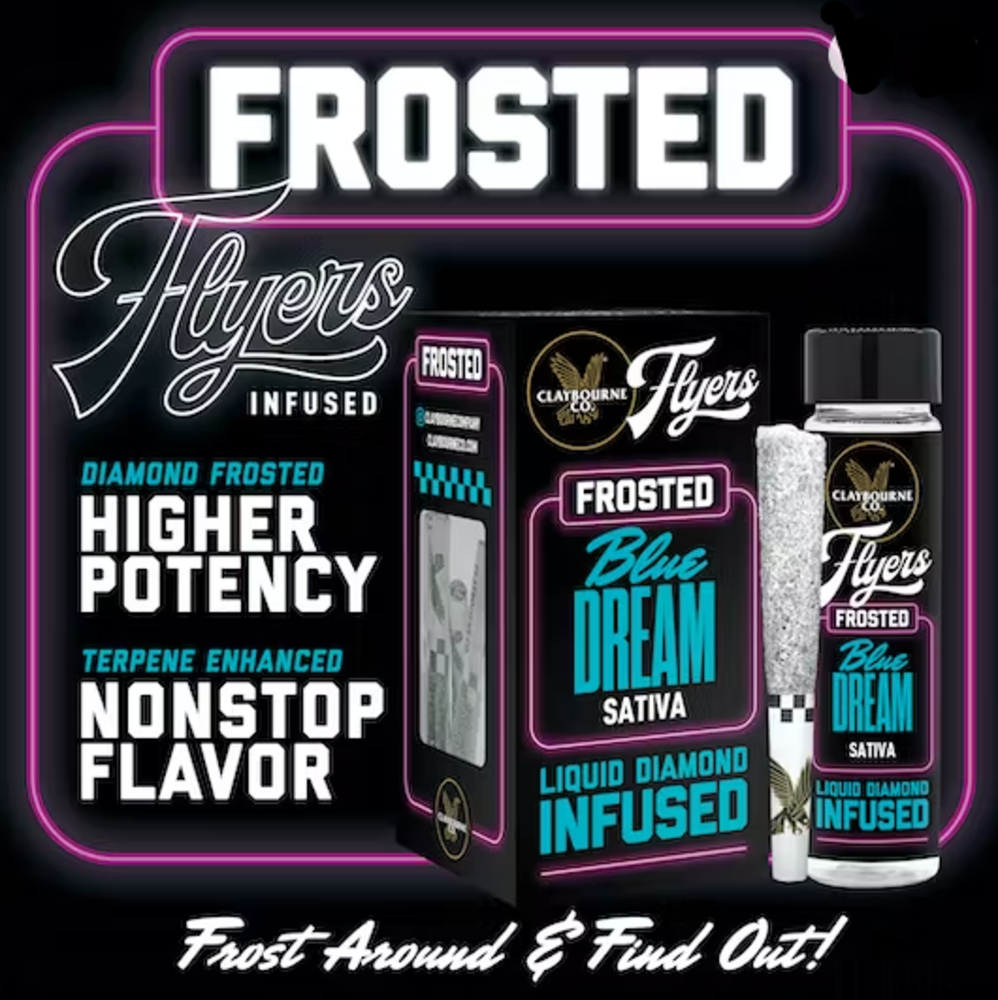 Blue Dream (2.5g) - Diamond Frosted Flyers Pre-Rolls